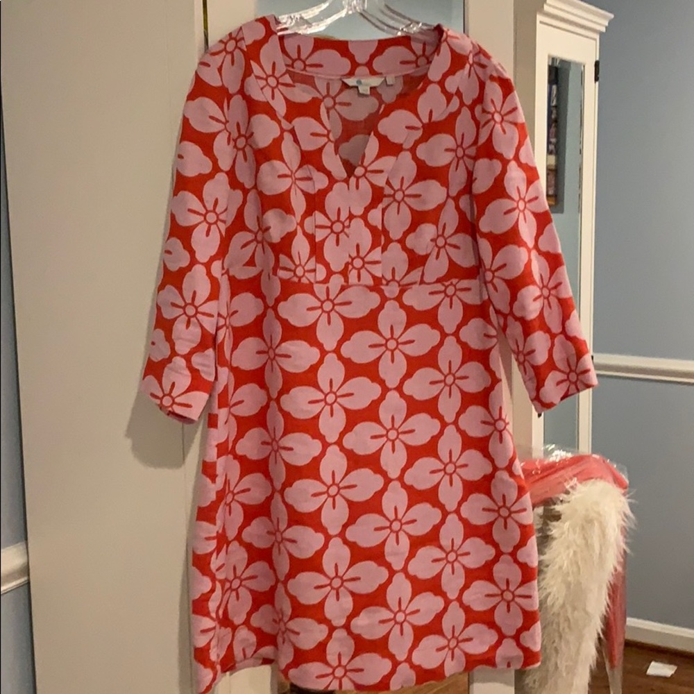 boden flower v neck dress